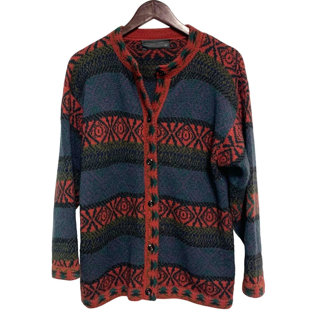Designers Threads Women's Handmade 100% Alpaca Made in Peru Button Up Sweater